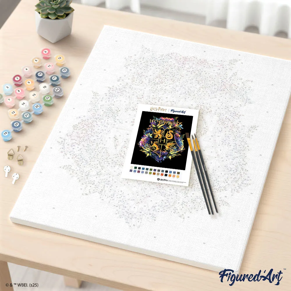 Figured'Art Harry Potter Bloemenwapen schilderen op nummer 40x50