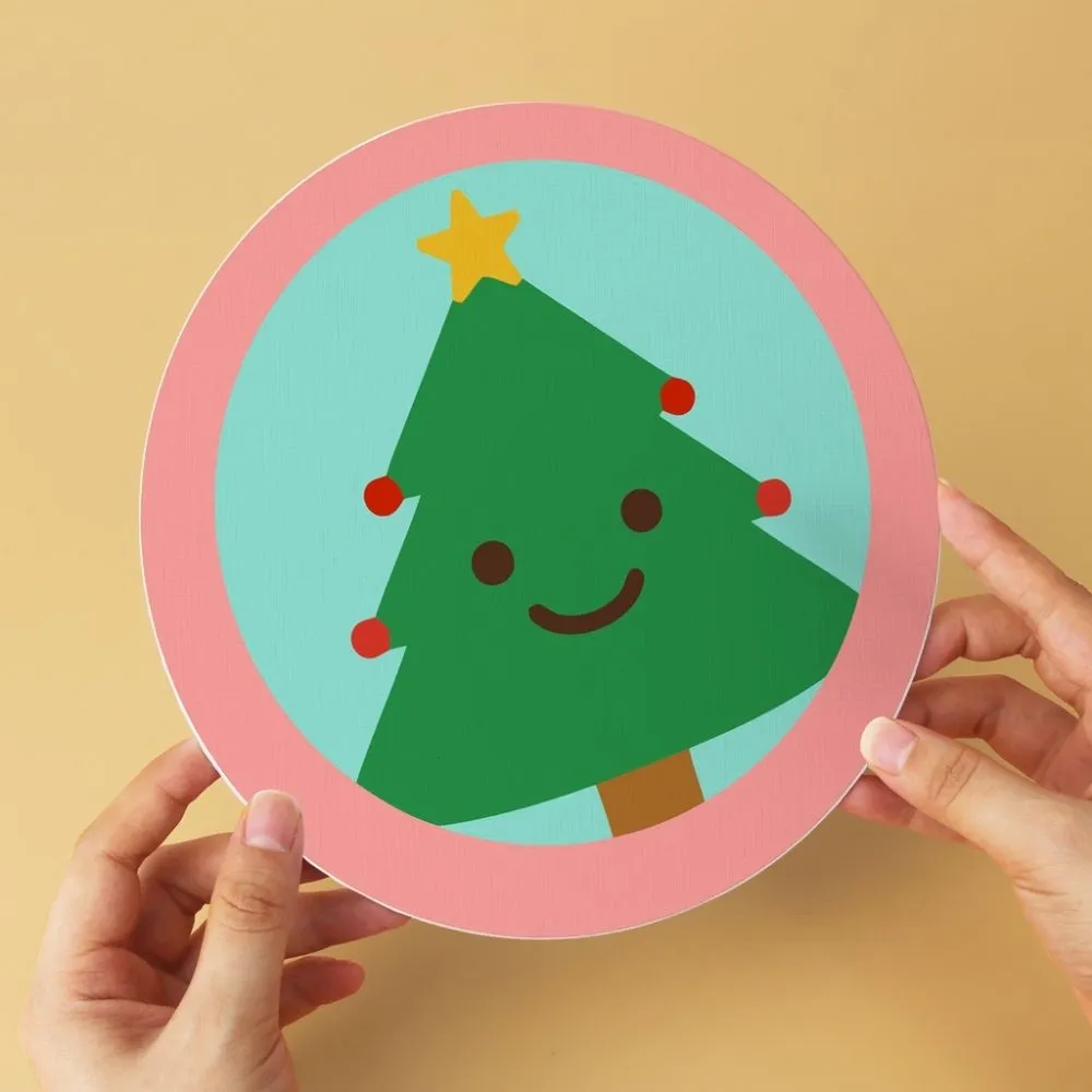 Figured'Art Mini Serie Kerst in blush schilderen op nummer 6x Ø20cm
