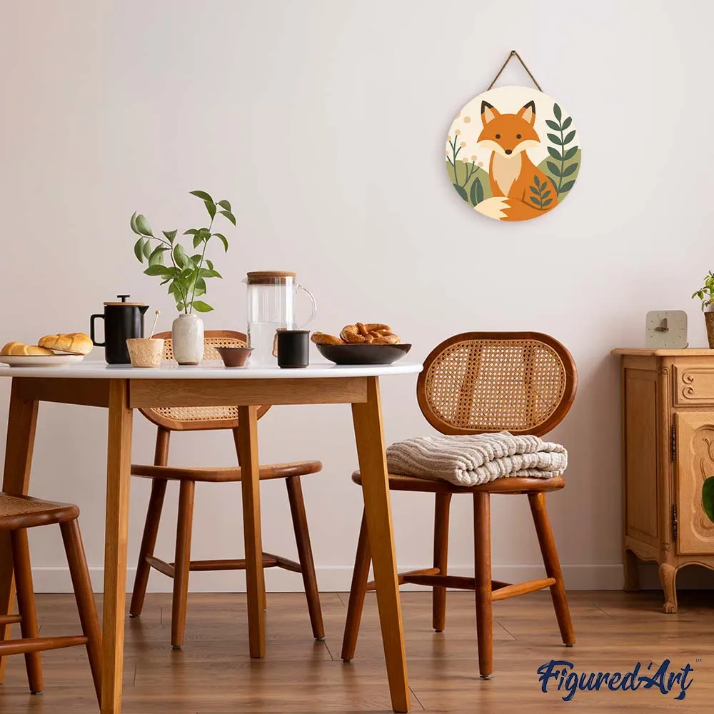 Figured'Art Vos schilderen op nummer houten schijf 30 cm eenvoudig