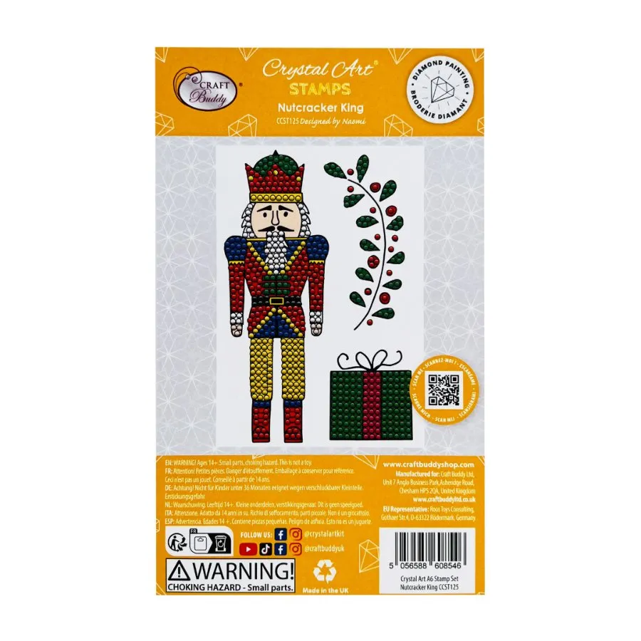 Craft Buddy Crystal Art Nutcracker King stempelset A6 3 stuks