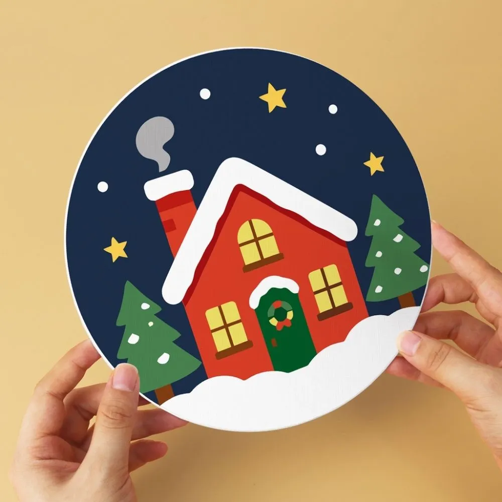 Figured'Art Mini Kerstfluisteringen schijven schilderen Ø20cm 6st
