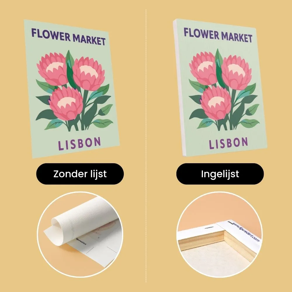 Figured'Art Mini Bloemenmarkt 3 schilderen op nummer 6x 15x20cm bloemen