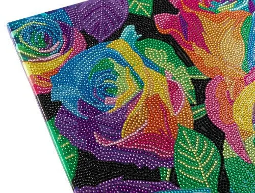 Craft Buddy Crystal Art Rainbow Roses canvas 30x30 cm
