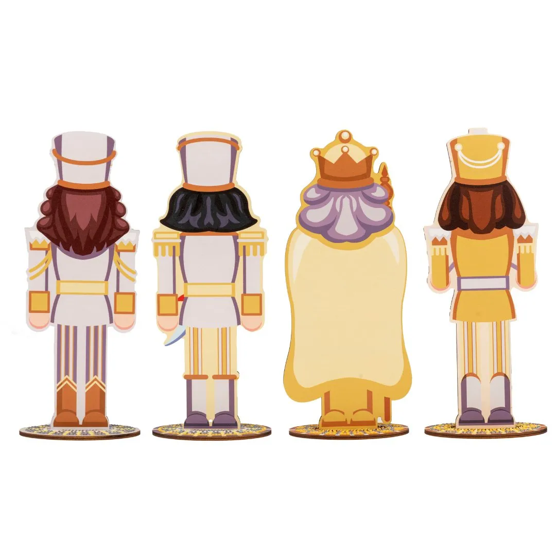 Craft Buddy Crystal Art Gold and Silver notenkrakers set van 4