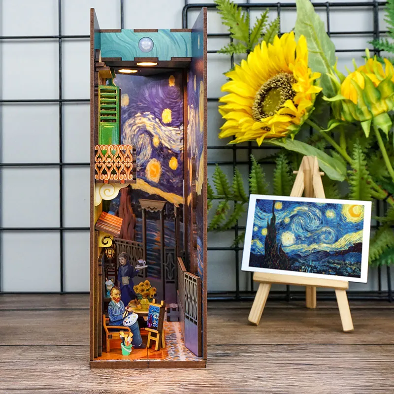 Figured'Art Vincent's Wereld book nook miniatuur 80 stukjes LED