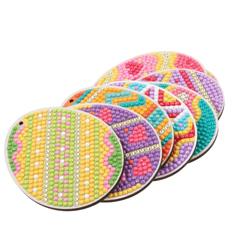 Craft Buddy Crystal Art Easter Eggs hangers set van 8 pasen