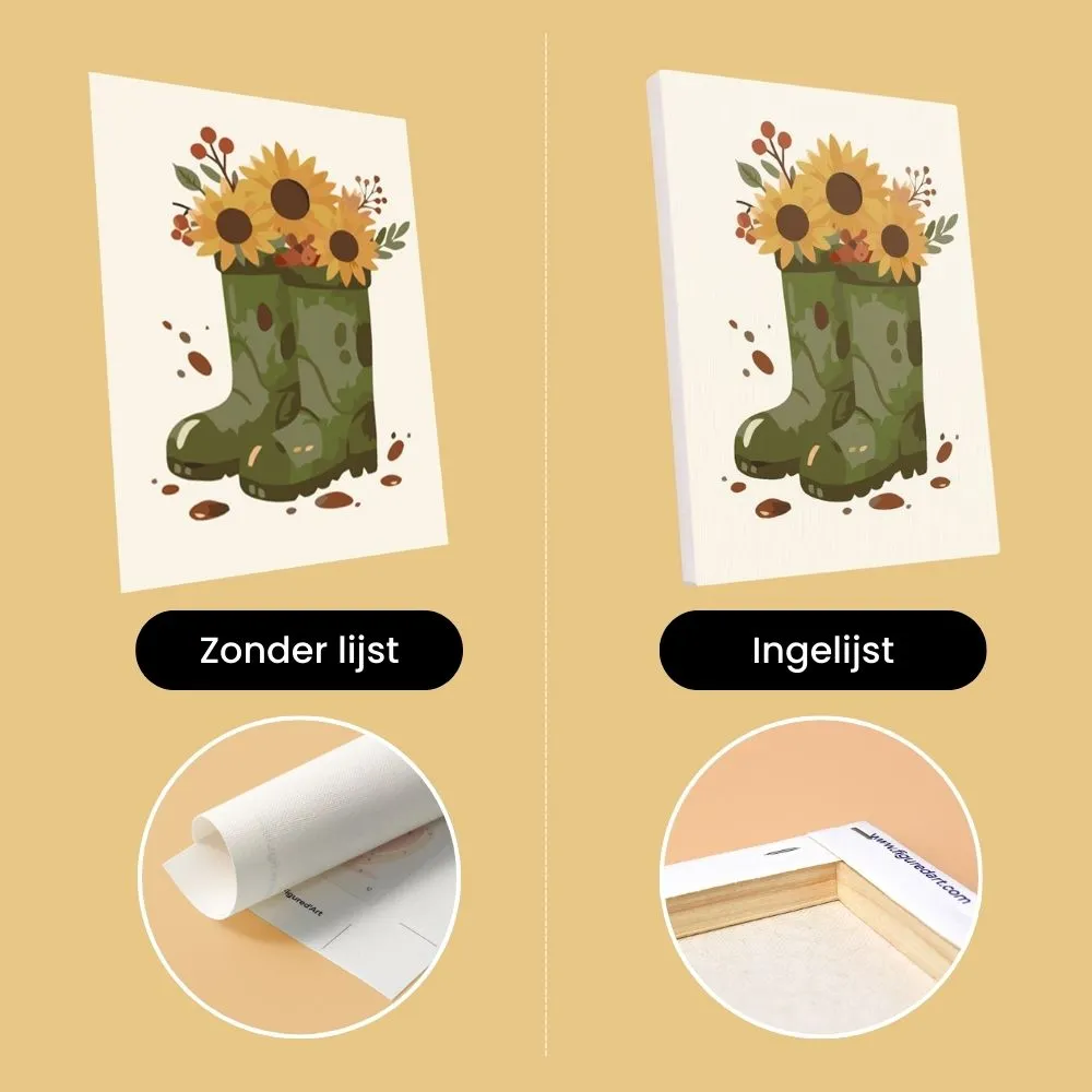 Figured'Art Herfstoogst mini schilderen op nummer 15x20cm 6 stuks