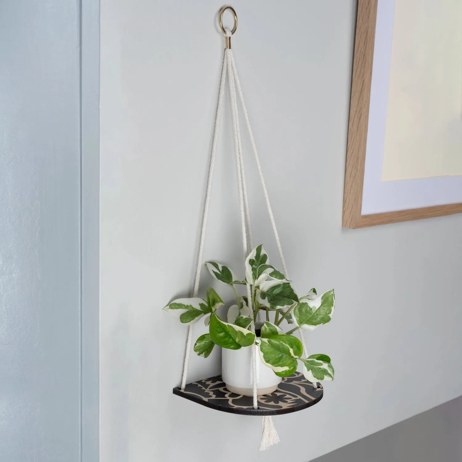 Studio Wald Plant Shelf Plantenplank Klein Zwart Abstract