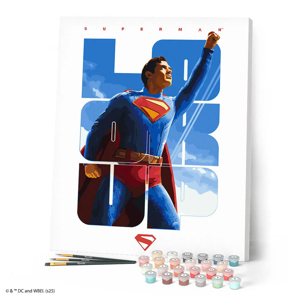 Figured'Art Superman tussen de wolken schilderen op nummer 40x50cm DC