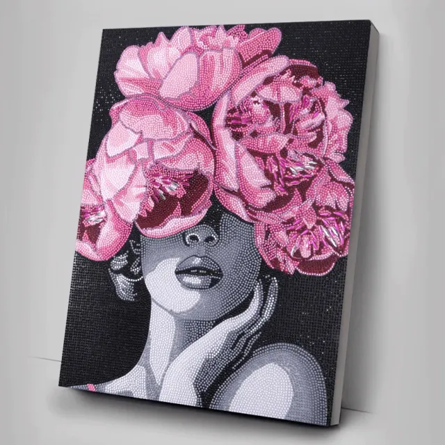 Craft Buddy Crystal Art Black White Portrait diamond painting 40x50cm