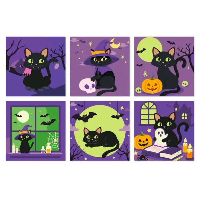 Figured'Art Spookachtige nachten mini schilderen op nummer 6x20x20