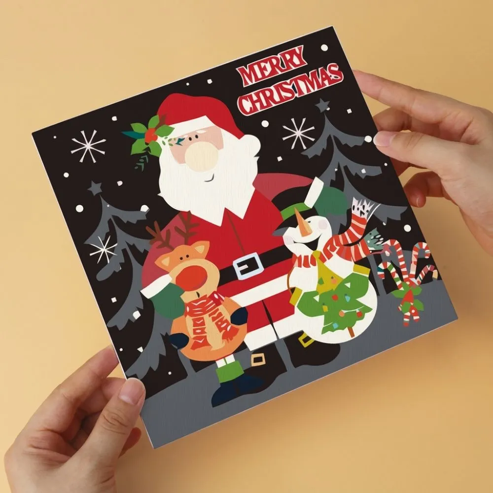 Figured'Art Mini Serie Holly Jolly schilderen op nummer 20x20cm 6 stuks kerst
