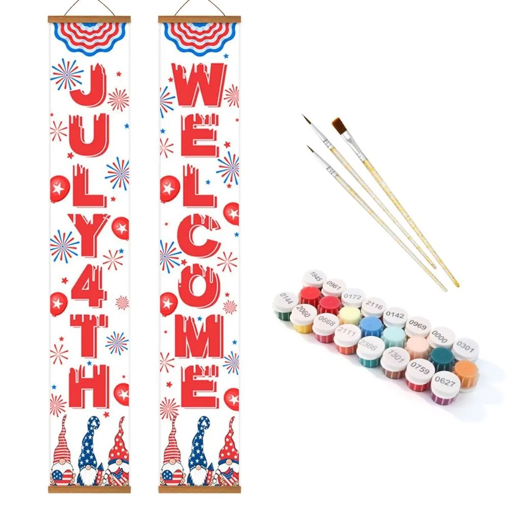 Figured'Art Vrijheids-Guirlande Deur Banner Schilderen 20x120cm 2x