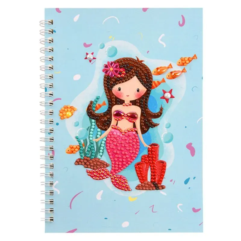 Figured'Art Diamond Painting boek Lichtblauwe Zeemeermin A5