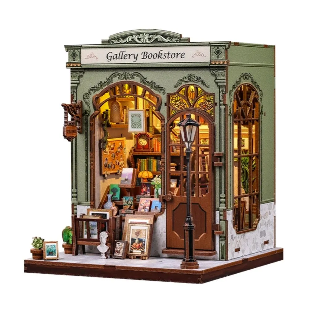 Figured'Art Galerie Boekenwinkel miniatuurhuisje 19x16 cm bouwpakket