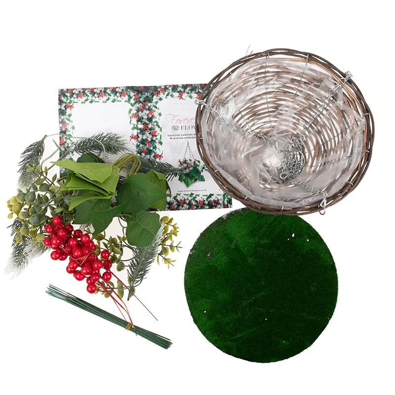 Craft Buddy Forever Flowerz hanging basket winter bloemstuk