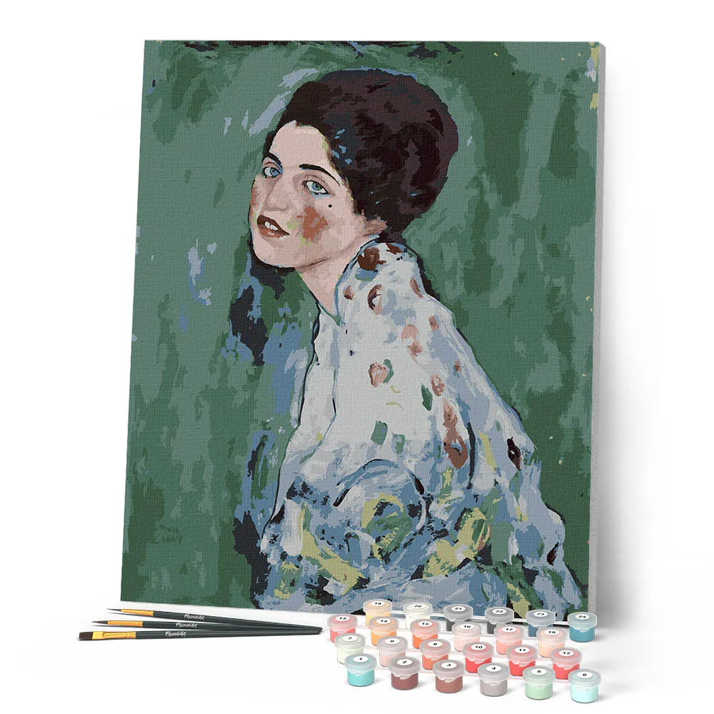 Figured'Art Schilderen op Nummer Klimt Portret van een dame 40x50 cm