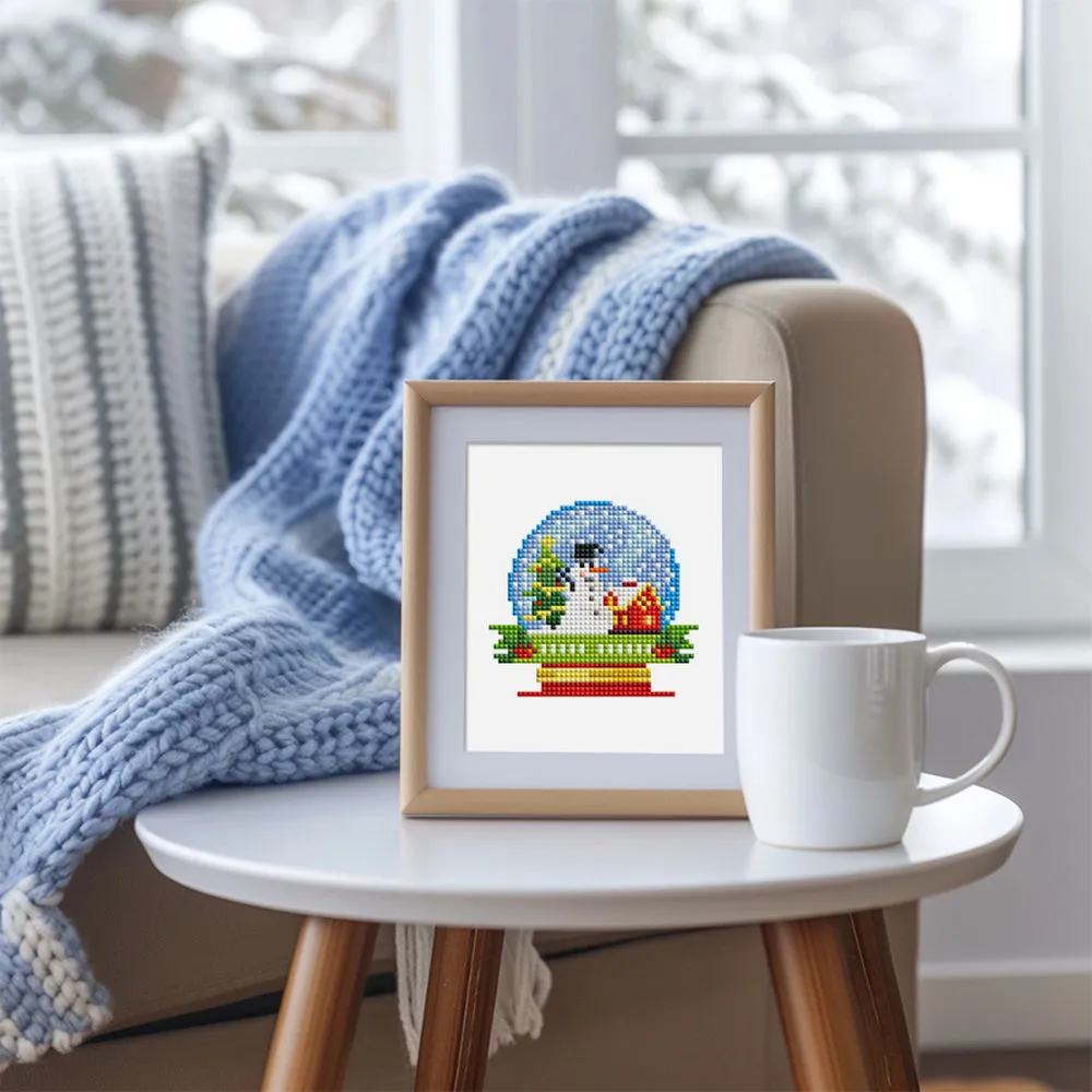 Figured'Art Zomer en Winter mini diamond painting 15x20 cm 2 stuks