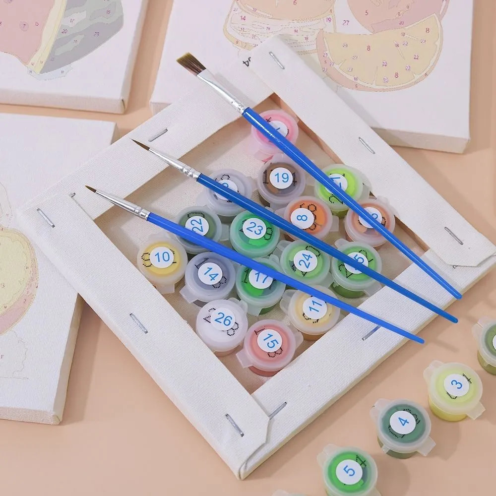 Figured'Art Fruit en Groenten schilderen op nummer 6 stuks mini