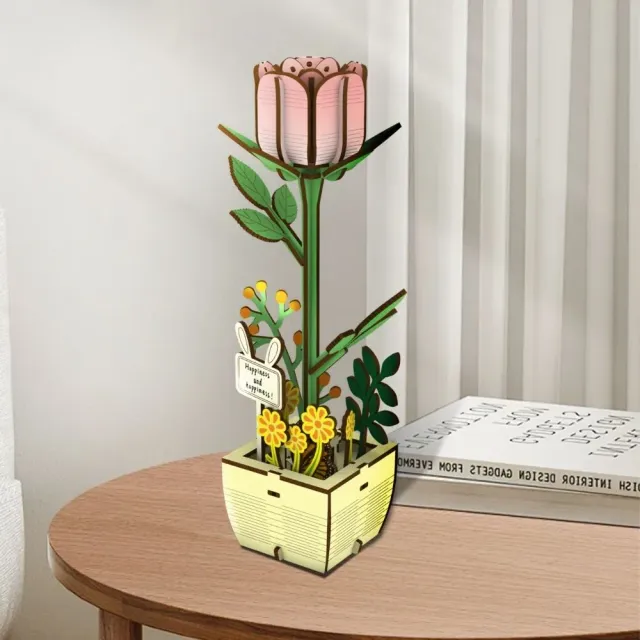 Figured'Art 3D Puzzel De Roos houten puzzel 66 stuks