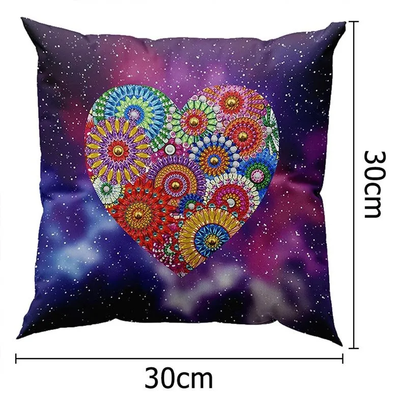 Figured'Art Mandala Hart diamond painting kussenhoes 30x30cm