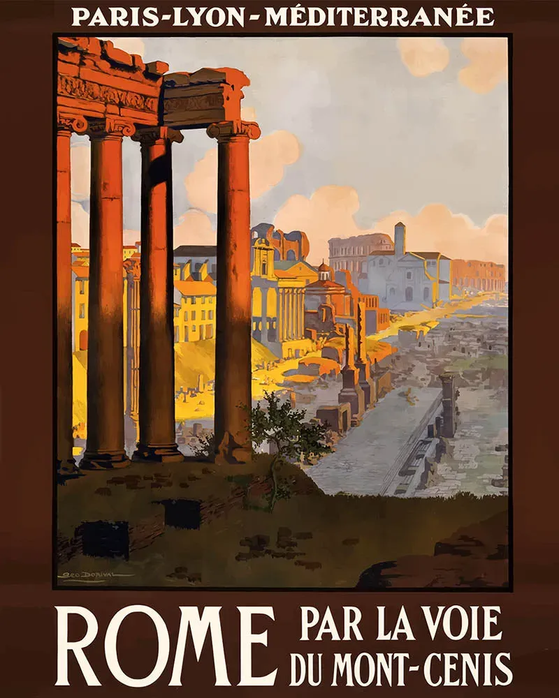 Figured'Art Vintage poster van Rome schilderen op nummer 40x50 cm