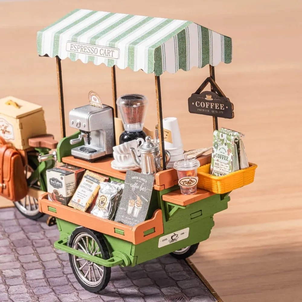 Figured'Art Aromatische koffiekar 3D puzzel 162 stukjes