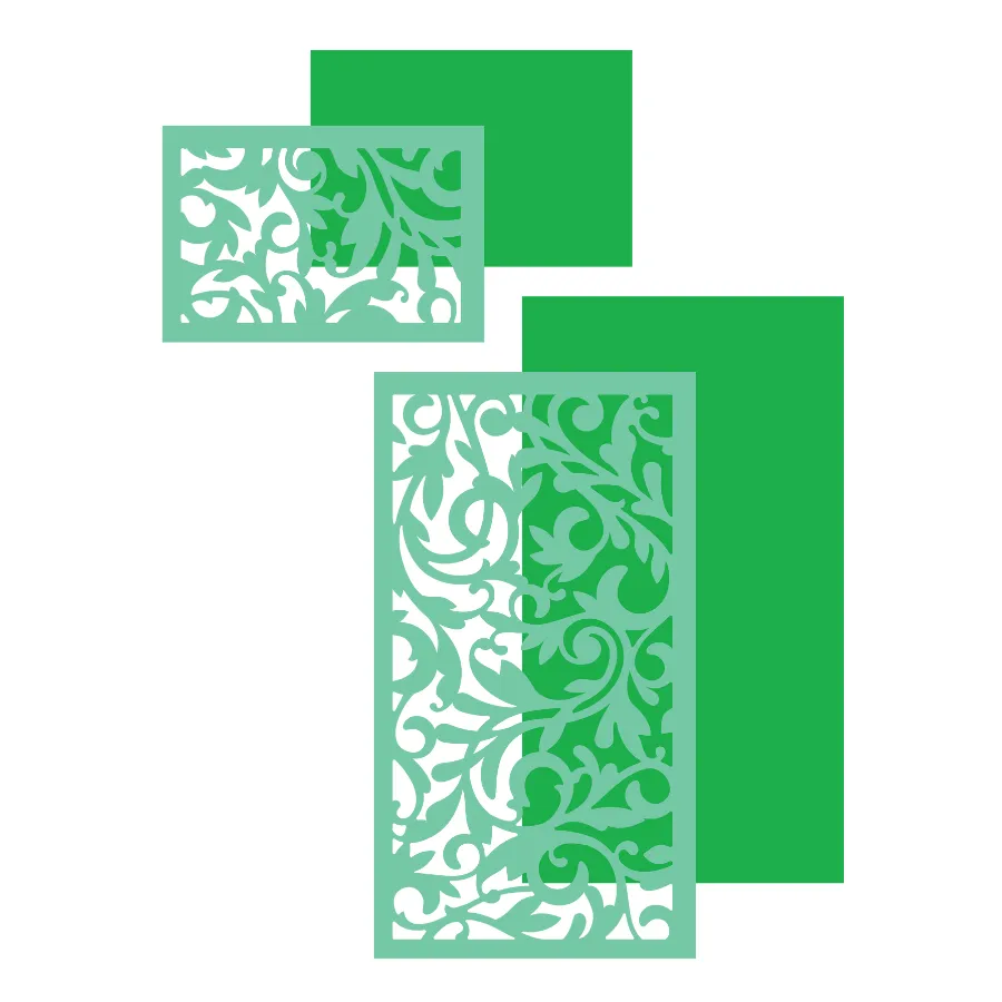 Craft Buddy Scroll Flourish cracker snijmallen stencil 4 stuks