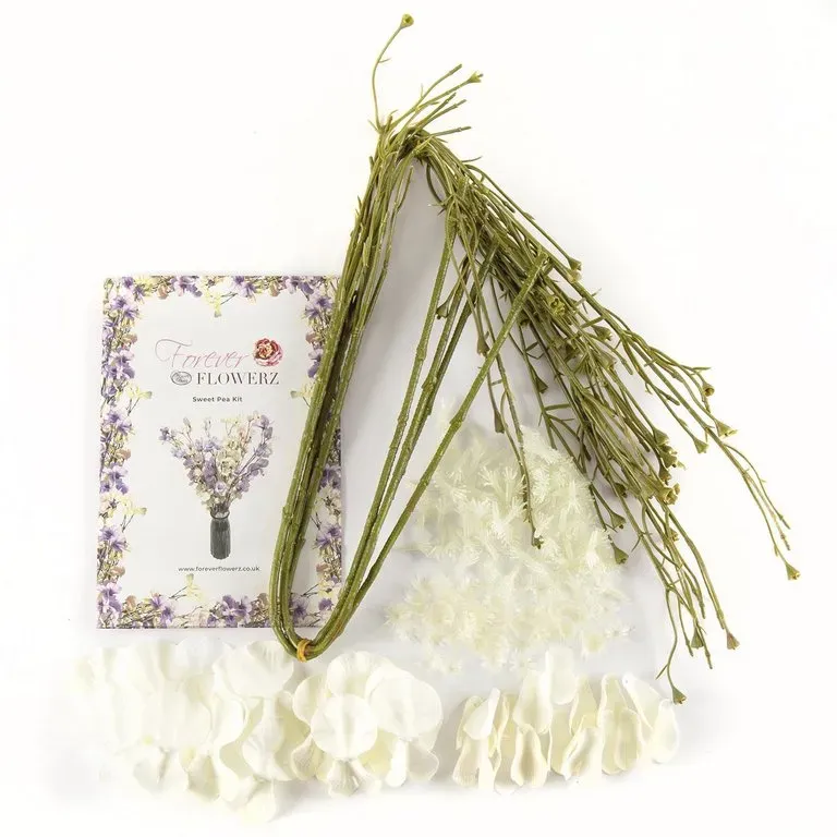 Craft Buddy Forever Flowerz Sweet Pea Wit 4 stelen 95cm