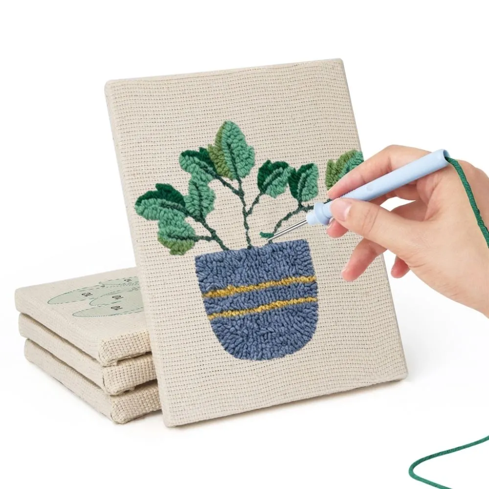 Figured'Art Woestijnplanten punch needle set 4 stuks met frames