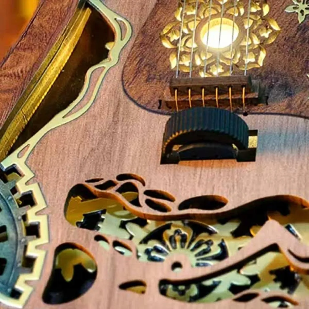 Figured'Art Melodieuze Gitaar 3D puzzel 116 stukjes hout