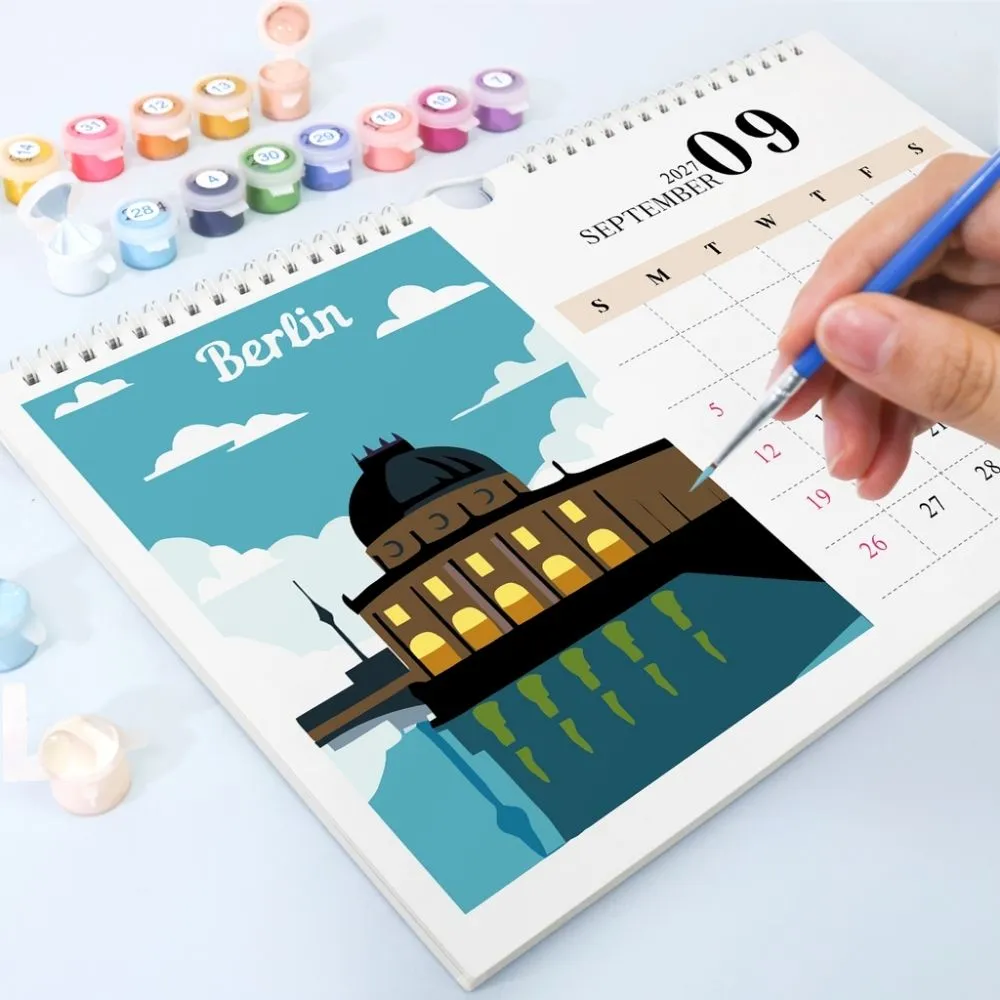 Figured'Art Kalender Schilderen op Nummer Monumenten 2027 33cm