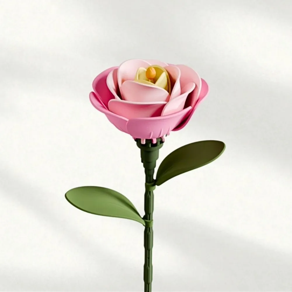 Figured'Art 3D Puzzel Roze Camelia bloem 37 stukjes