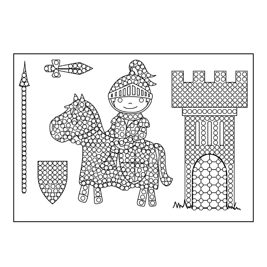 Craft Buddy Crystal Art Noble Knight stempelset A6 ridder 5-delig