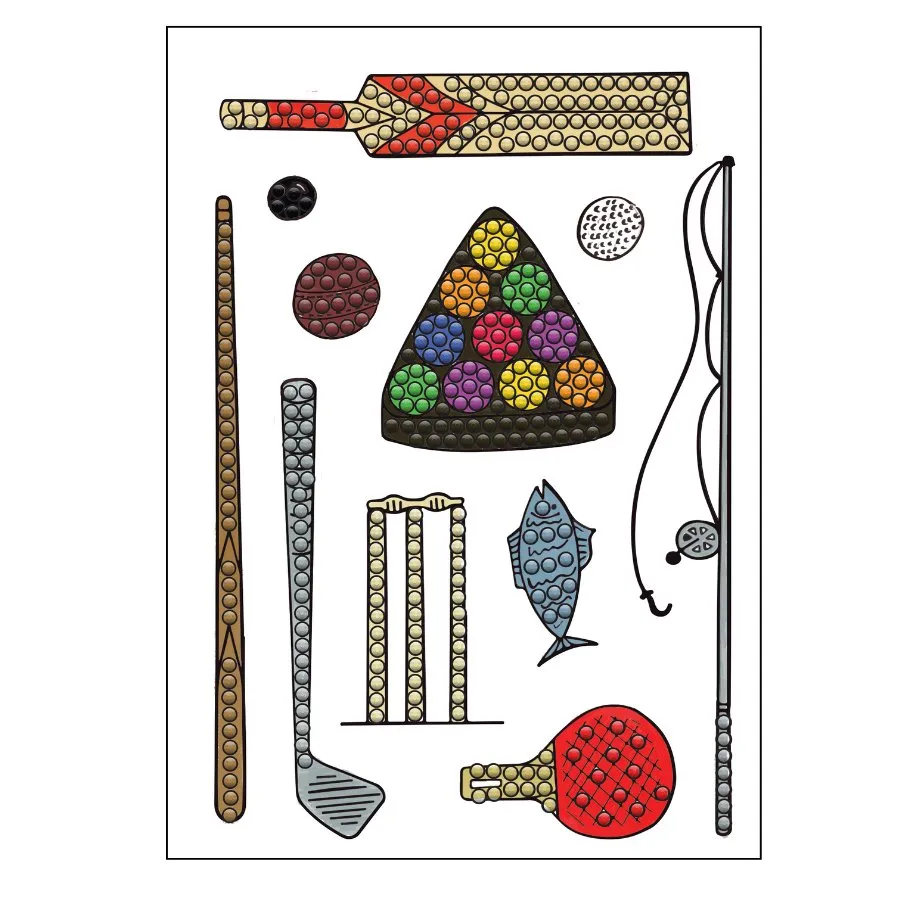 Craft Buddy Crystal Art All Kinds Of Sports stempelset A6 11 stuks