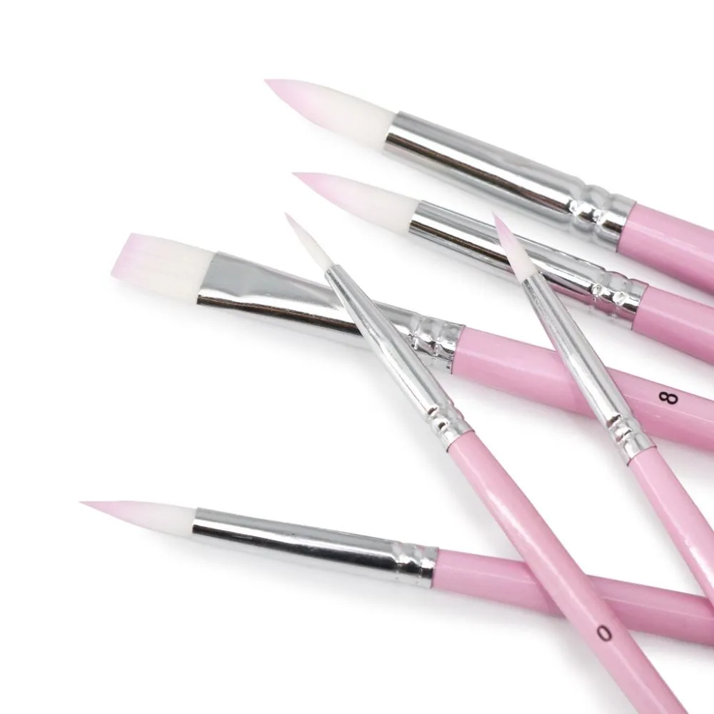 Figured'Art penselen set 6 stuks schilderen op nummer nylon