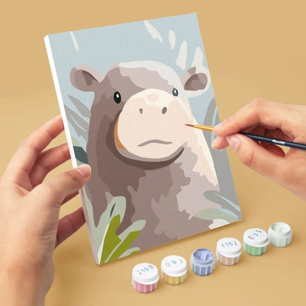 Figured'Art Wildlife Portretten 1 schilderen op nummer mini 6 stuks