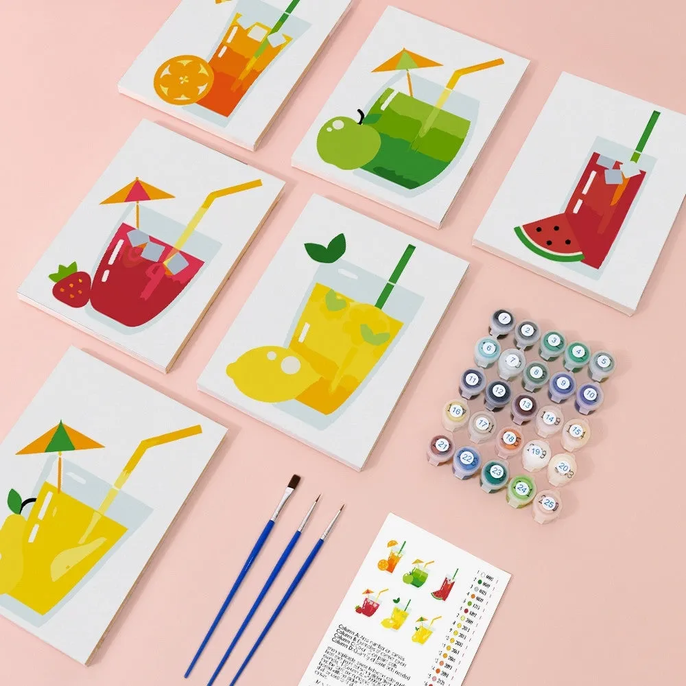 Figured'Art Fruitige Dranken Mini Schilderen op Nummer 15x20 6x