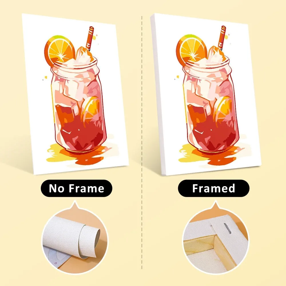 Figured'Art Fruitige Mason Jar Dranken mini schilderen op nummer 6st