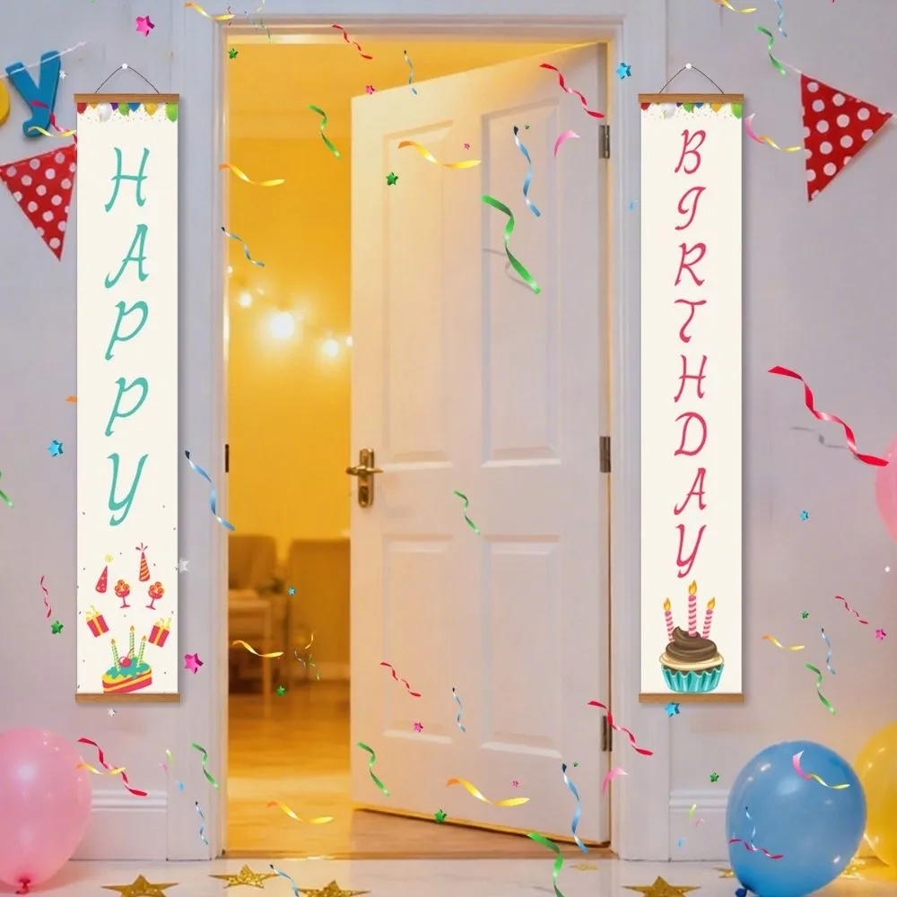 Figured'Art Leuke Slinger deur banners schilderen op nummer 2x 20x120cm