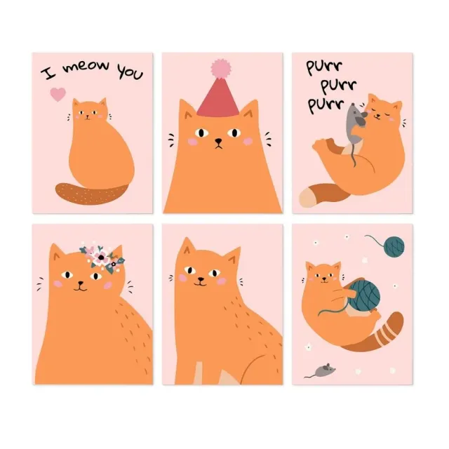 Figured'Art Mini Serie Purrfecte dag schilderen op nummer 15x20 6 stuks