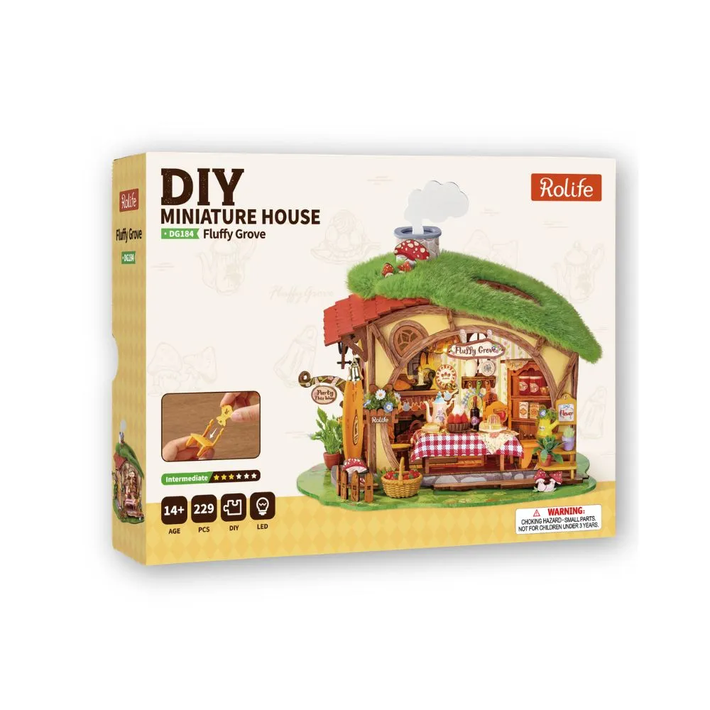 Figured'Art Het huis in het bos miniatuurhuisje 3D puzzel met led