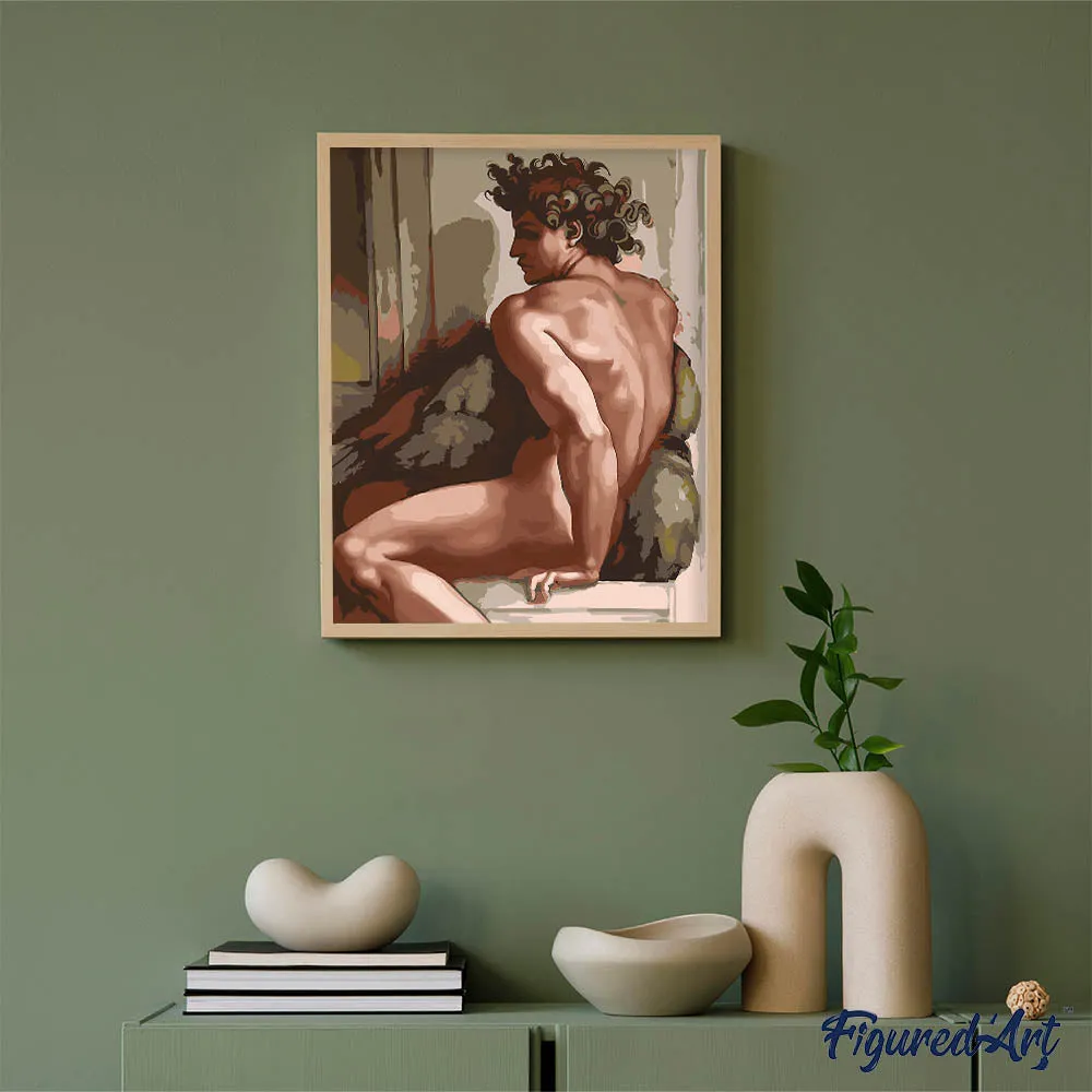 Figured'Art De Ignudi Michelangelo schilderen op nummer 40x50 cm portret