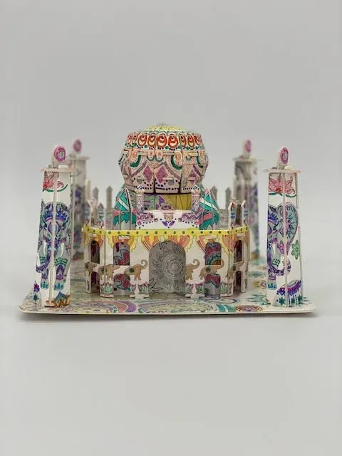 Craft Buddy Taj Mahal 3D kleurpuzzel 19cm met stiften