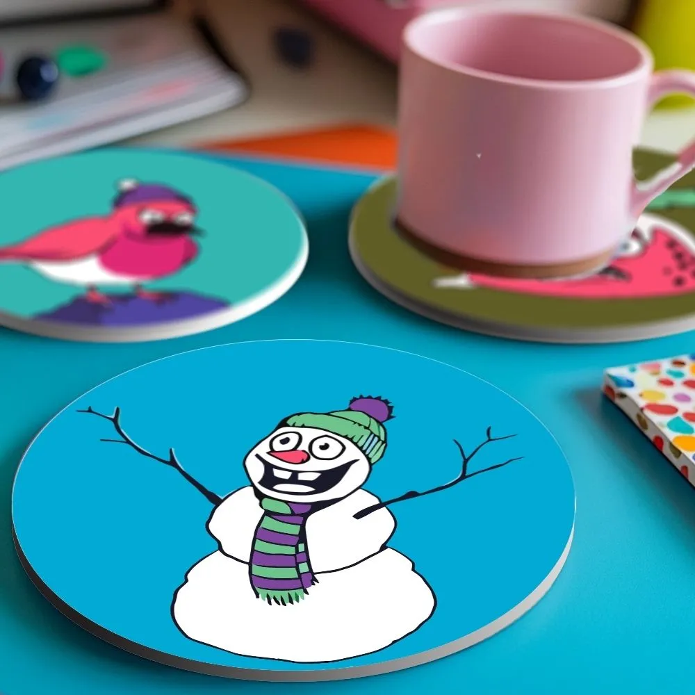 Figured'Art Kerstcadeau 1 schilderen op nummer onderzetters 4x 10cm