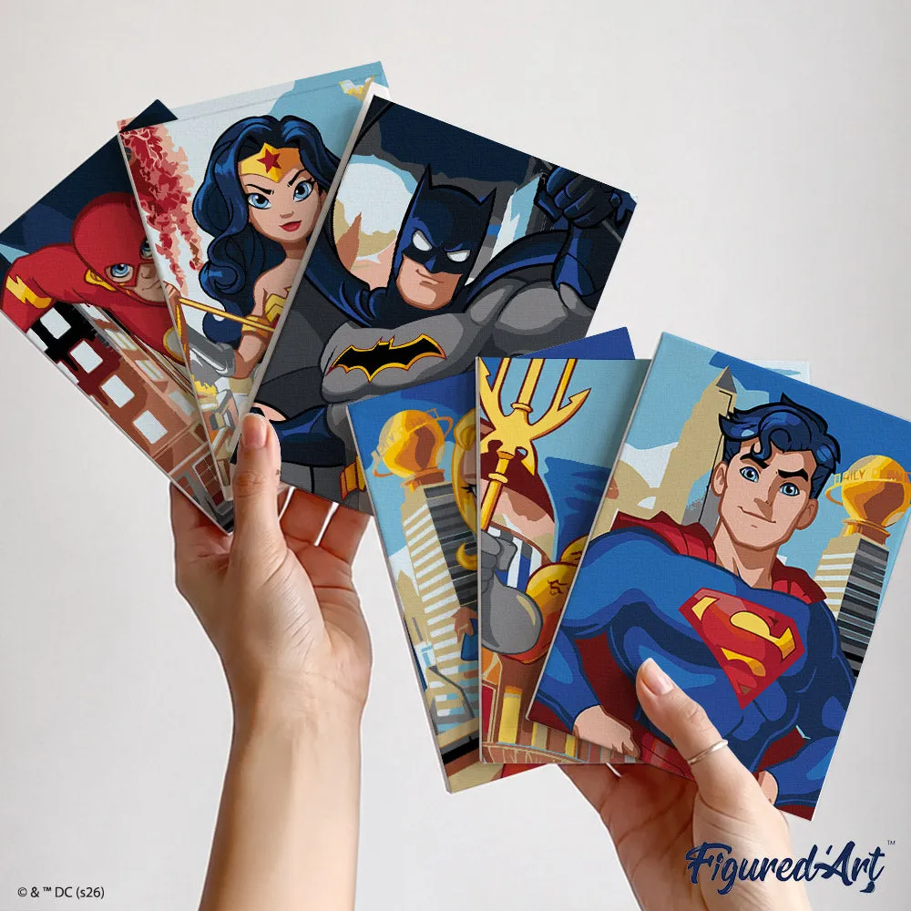 Figured'Art Mini Serie Justice League Helden schilderen op nummer 6x 15x20cm