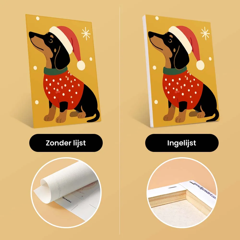Figured'Art Mini Kerstpuppy's schilderen op nummer 6x 15x20cm