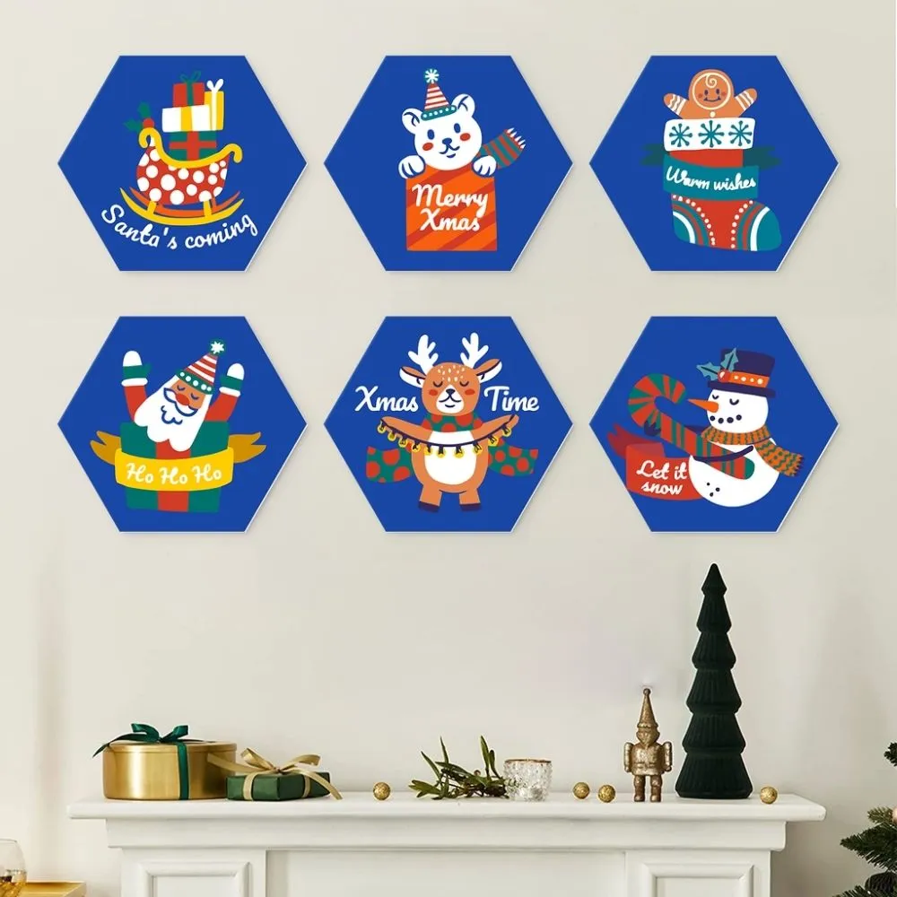 Figured'Art Ho Ho Feestdagen mini schilderen op nummer 6 stuks