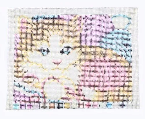 Craft Buddy Playful Cat knoopkleed pakket 48x64 kat