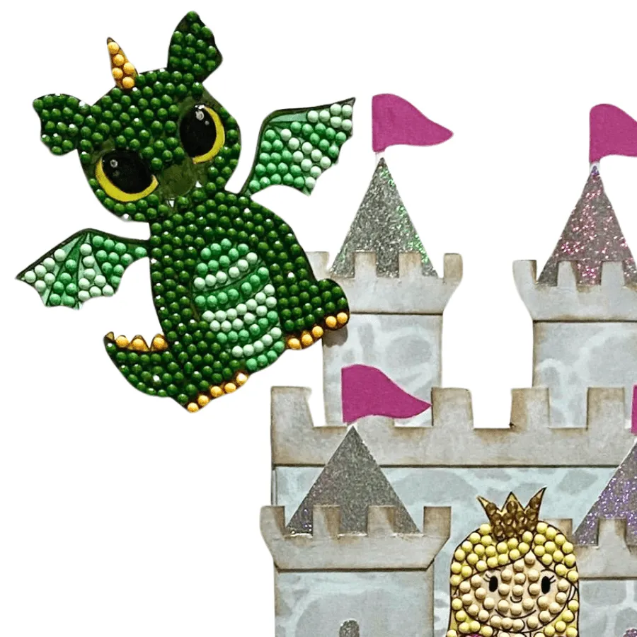 Craft Buddy Crystal Art Magical Dragon stempelset A6 draak